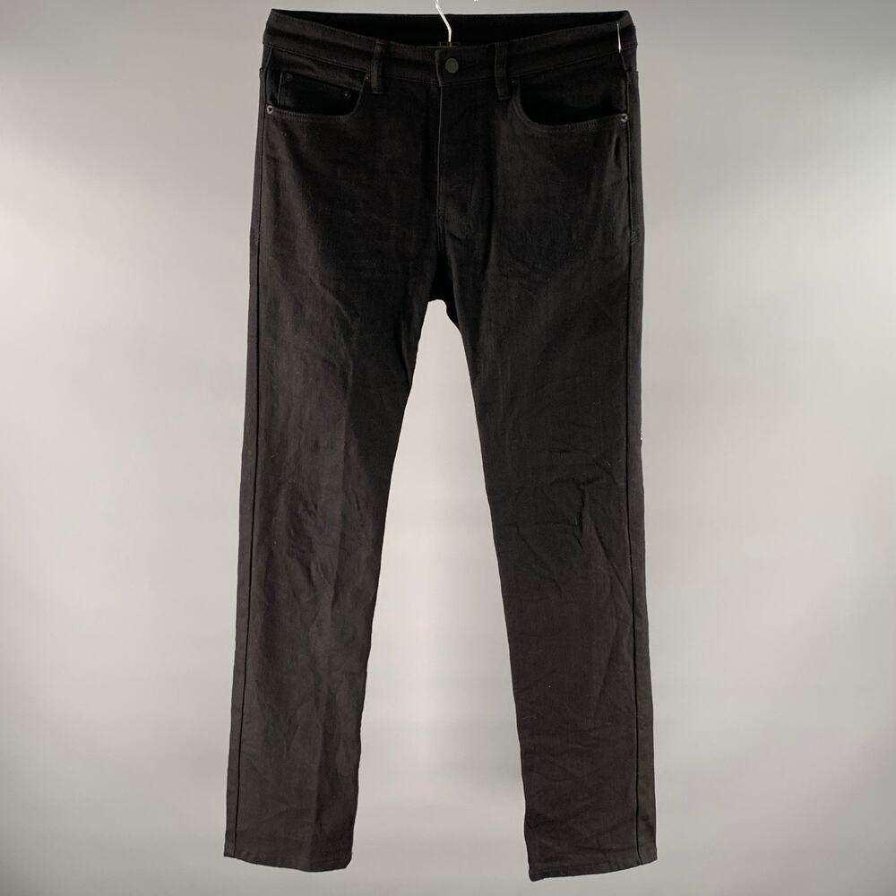 KSUBI Size 31 Black Cotton Slim Fit Pants
